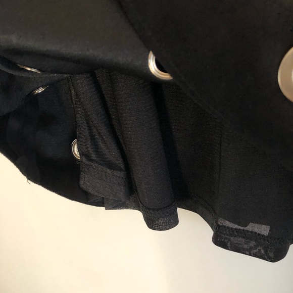 Black Faux Suede Funky Skirt - Picture 7 of 8